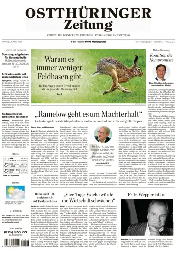Ostthüringer Zeitung (Pößneck) - 26 Mar 2024