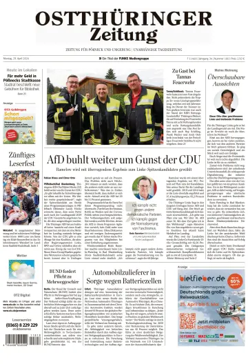 Ostthüringer Zeitung (Pößneck) - 29 abril 2024