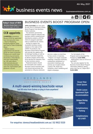 Business Events News - 04 Mai 2021