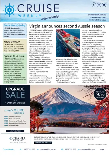 Cruise Weekly - 08 sept. 2023