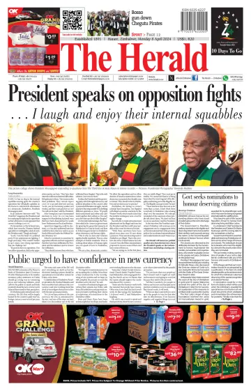 The Herald (Zimbabwe) - 08 avr. 2024