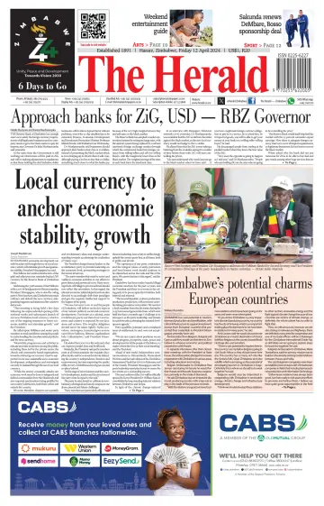 The Herald (Zimbabwe) - 12 四月 2024
