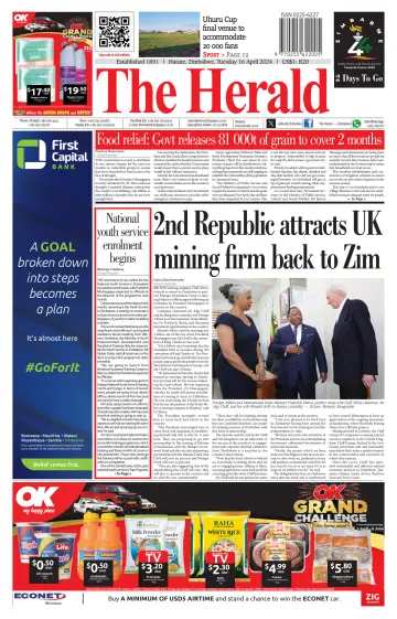 The Herald (Zimbabwe) - 16 Nis 2024