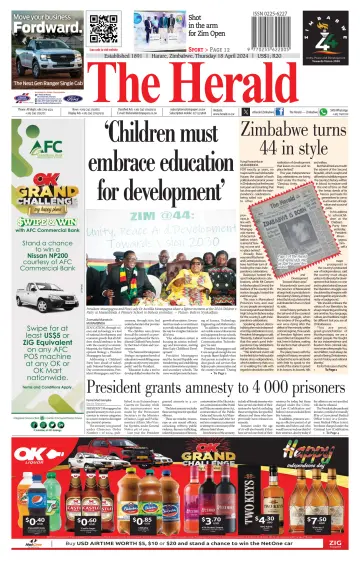 The Herald (Zimbabwe) - 18 4월 2024