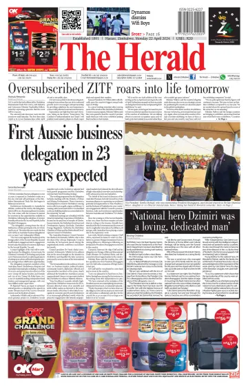 The Herald (Zimbabwe) - 22 avr. 2024