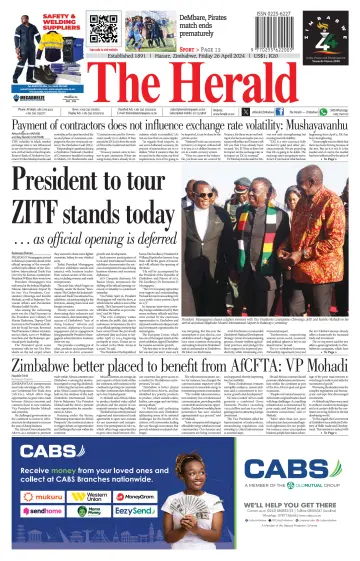 The Herald (Zimbabwe) - 26 avr. 2024