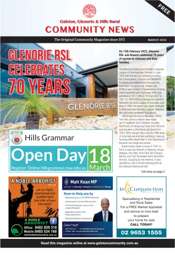 Galston, Glenorie and Hills Rural News - 01 三月 2022