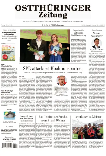 Ostthüringer Zeitung (Rudolstadt) - 15 4월 2024