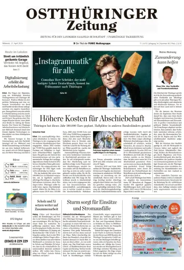 Ostthüringer Zeitung (Rudolstadt) - 17 avr. 2024