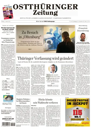 Ostthüringer Zeitung (Rudolstadt) - 19 Nis 2024