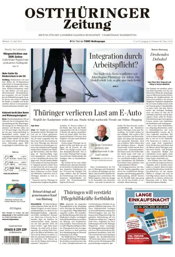 Ostthüringer Zeitung (Rudolstadt) - 24 Nis 2024