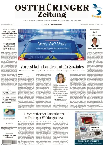 Ostthüringer Zeitung (Saalfeld) - 04 4월 2024