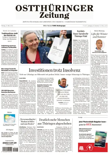 Ostthüringer Zeitung (Schleiz) - 25 Mar 2024