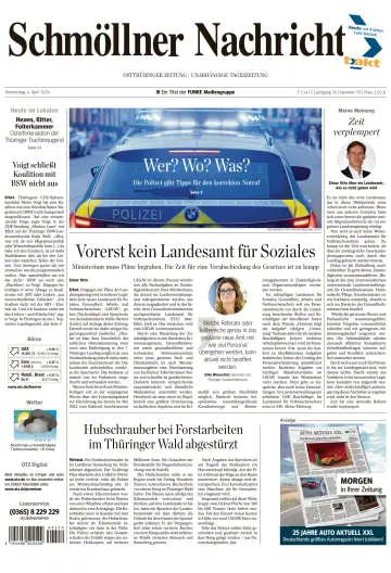 Ostthüringer Zeitung (Schmölln) - 04 4月 2024