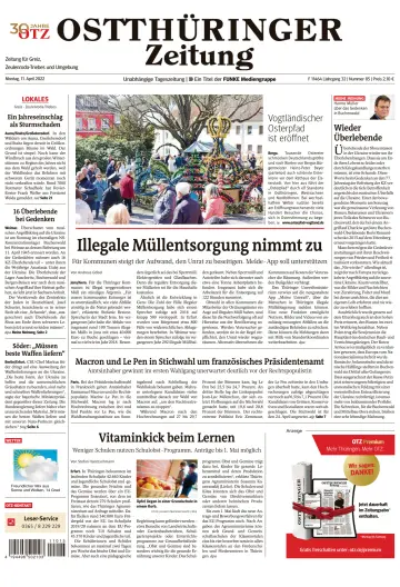 Ostthüringer Zeitung (Zeulenroda-Triebes) - 11 Apr 2022
