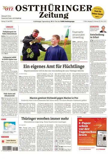 Ostthüringer Zeitung (Zeulenroda-Triebes) - 25 Apr 2022