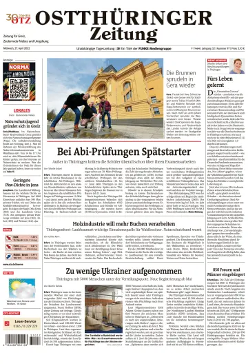 Ostthüringer Zeitung (Zeulenroda-Triebes) - 27 Apr 2022