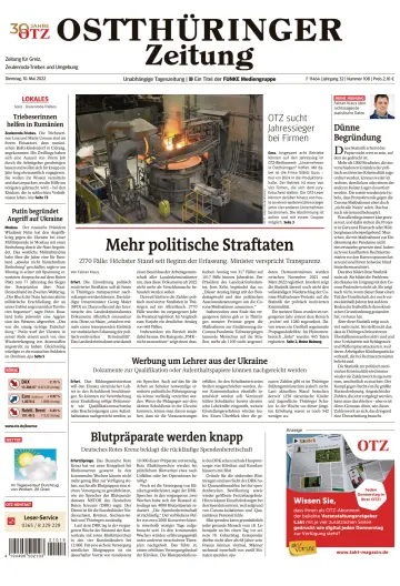 Ostthüringer Zeitung (Zeulenroda-Triebes) - 10 May 2022