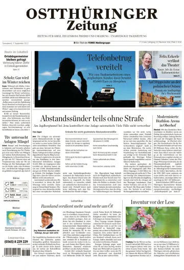 Ostthüringer Zeitung (Zeulenroda-Triebes) - 3 Sep 2022