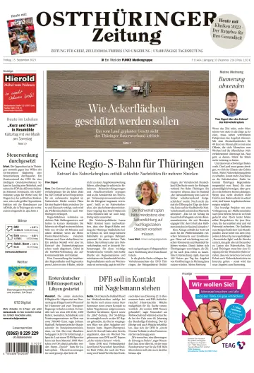 Ostthüringer Zeitung (Zeulenroda-Triebes) - 15 Sep 2023