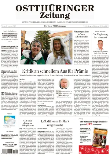 Ostthüringer Zeitung (Zeulenroda-Triebes) - 18 Dec 2023