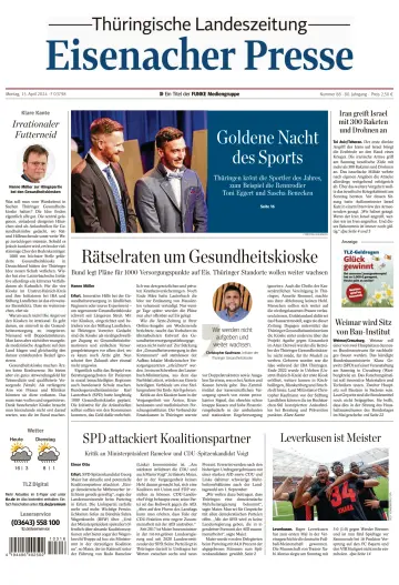 Thüringische Landeszeitung (Eisenach) - 15 Apr. 2024