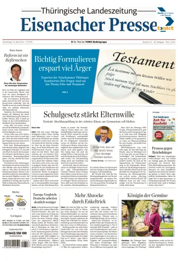 Thüringische Landeszeitung (Eisenach) - 18 Apr 2024