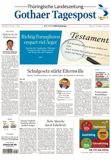 Thüringische Landeszeitung (Gotha) - 18 апр. 2024
