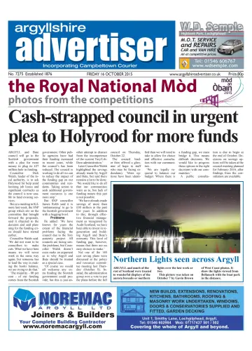 Argyllshire Advertiser - 16 10월 2015