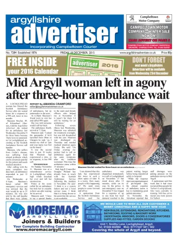Argyllshire Advertiser - 18 Dec 2015