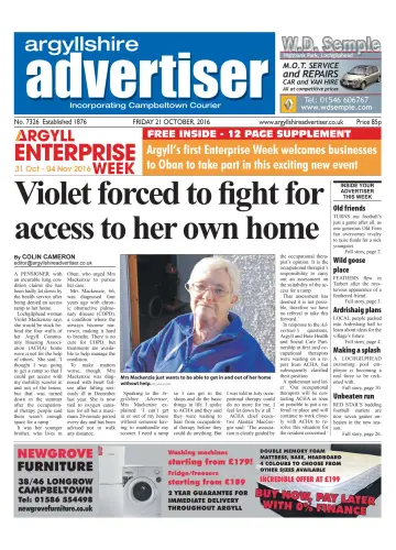Argyllshire Advertiser - 21 10월 2016