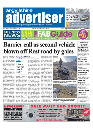 Argyllshire Advertiser - 20 1월 2017