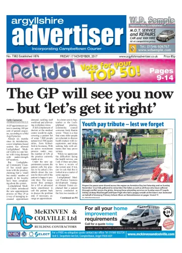Argyllshire Advertiser - 17 11월 2017