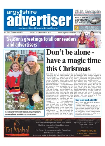 Argyllshire Advertiser - 22 Dec 2017