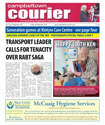 Campbeltown Courier - 29 Sep 2023