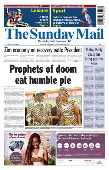The Sunday Mail (Zimbabwe) - 13 Dec 2015