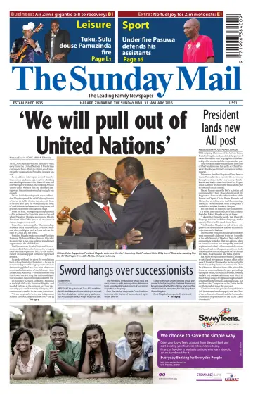 The Sunday Mail (Zimbabwe) - 31 Jan 2016
