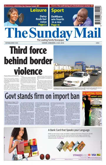 The Sunday Mail (Zimbabwe) - 3 Jul 2016