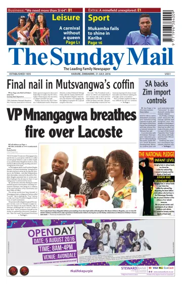 The Sunday Mail (Zimbabwe) - 31 Jul 2016
