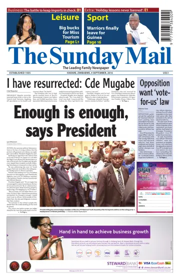 The Sunday Mail (Zimbabwe) - 4 Sep 2016