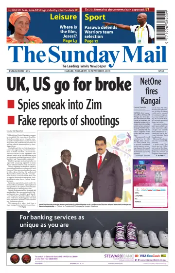 The Sunday Mail (Zimbabwe) - 18 Sep 2016