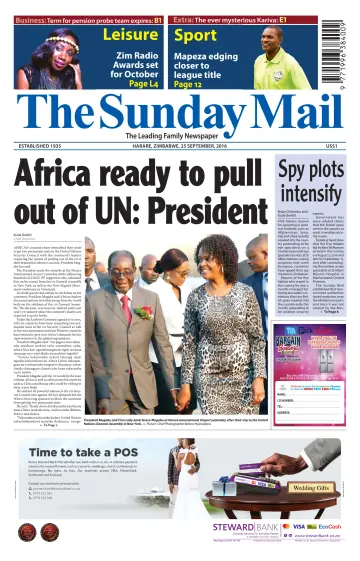 The Sunday Mail (Zimbabwe) - 25 Sep 2016