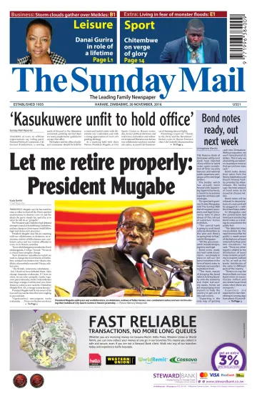 The Sunday Mail (Zimbabwe) - 20 Nov 2016