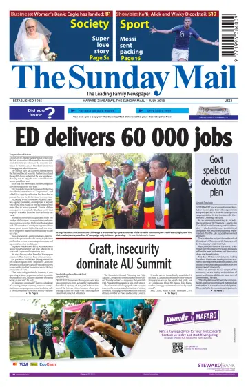 The Sunday Mail (Zimbabwe) - 1 Jul 2018