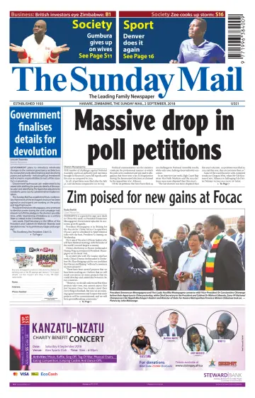 The Sunday Mail (Zimbabwe) - 2 Sep 2018