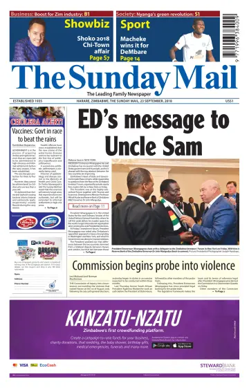 The Sunday Mail (Zimbabwe) - 23 Sep 2018