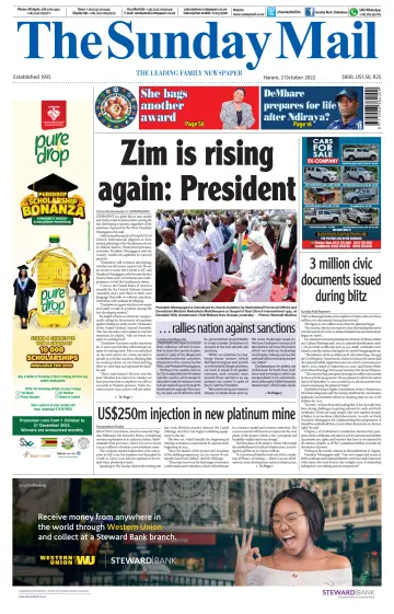 The Sunday Mail (Zimbabwe) - 2 Oct 2022