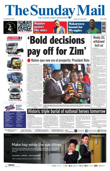 The Sunday Mail (Zimbabwe) - 28 Nis 2024