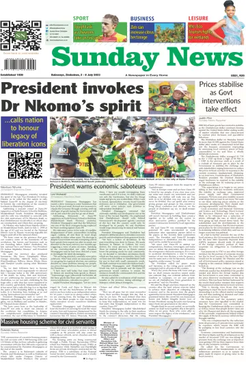 Sunday News (Zimbabwe) - 2 Jul 2023