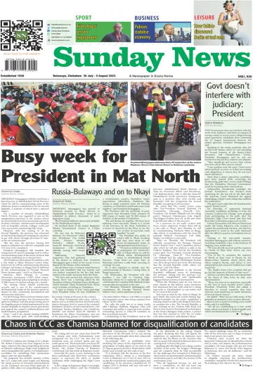 Sunday News (Zimbabwe) - 30 Jul 2023